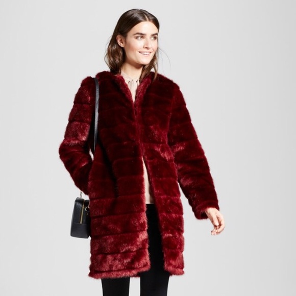 mossimo faux fur coat